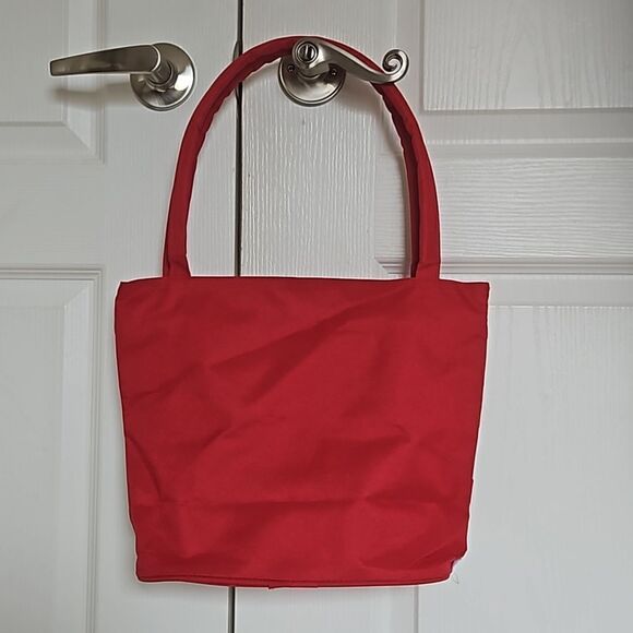 Puerto Vallarta Women's Souvenir Beach Tote With Coin Purse Small Red/ White - Picture 3 of 16